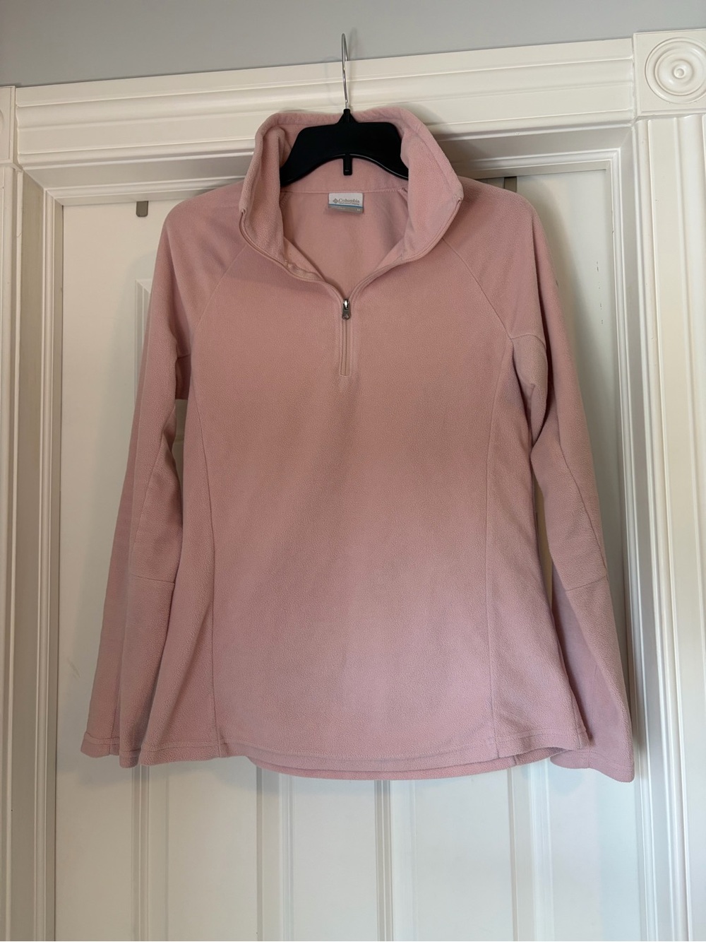 Columbia Light Pink Quarter-Zip Fleece Pullover